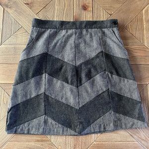 Knitted Dove Chevron skirt